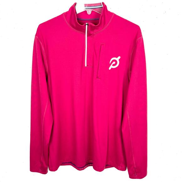 Peloton x Fourlaps Venture Half Zip Pullover Jersey Zip Pocket Pink Size Large - Picture 1 of 11